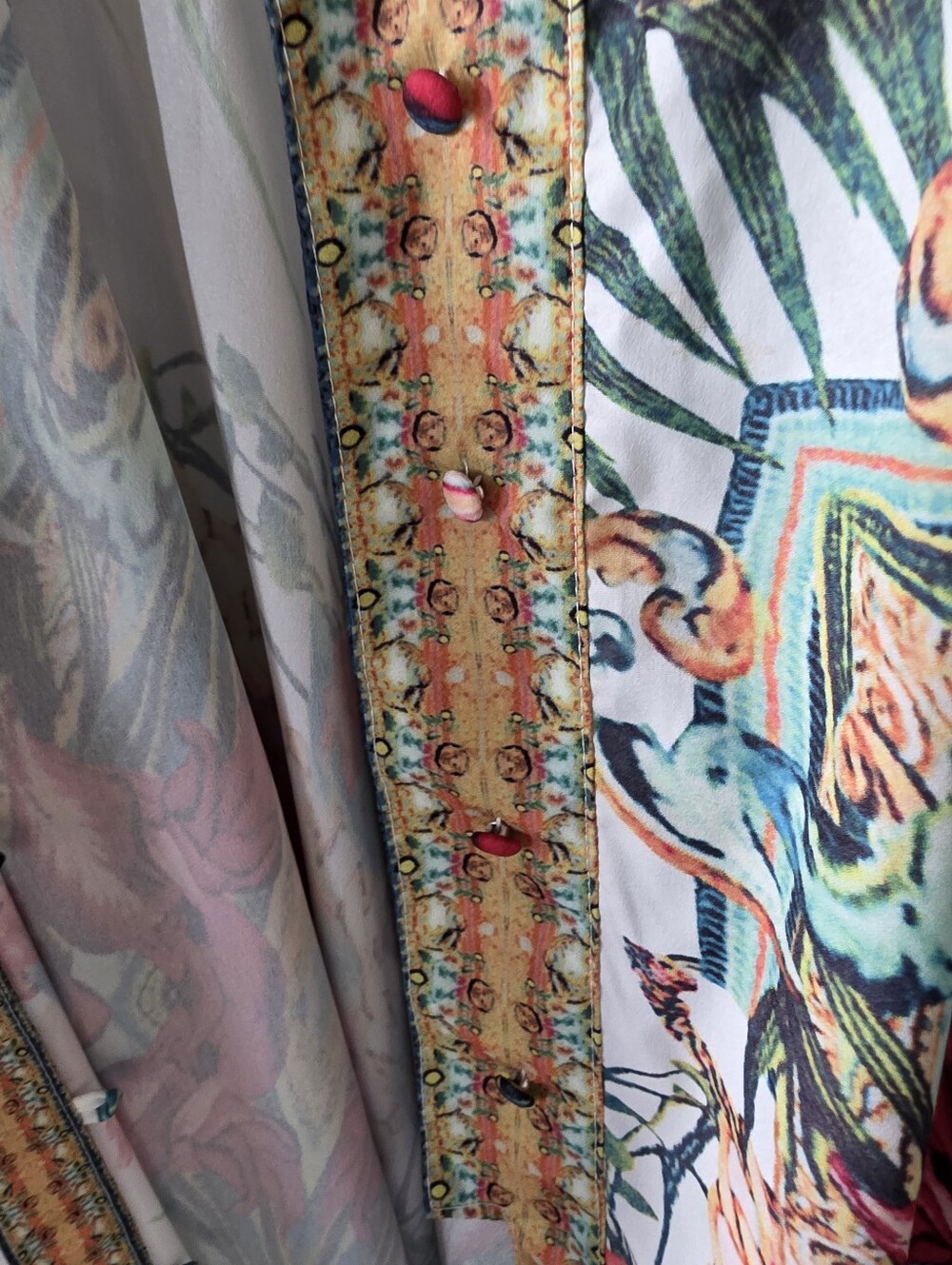 Miss Rosier Tropical Floral Maxi Dress/Kimono Size Large - Picture 8 of 16